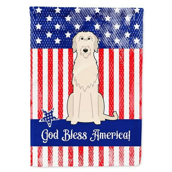 Carolines Treasures BB3060GF Patriotic USA Irish Wolfhound Garden Size Flag