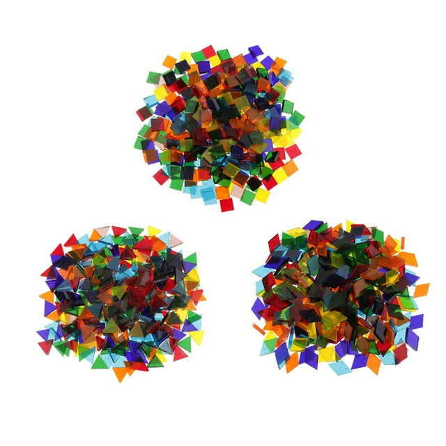 480g Assorted Color Rhombus Vitreous Glass Mosaic Tiles Tessera