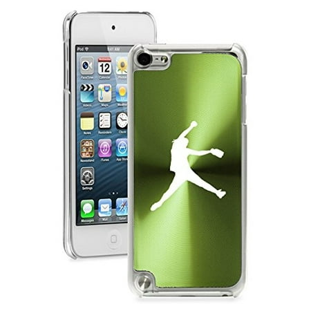 - For Apple iPod Touch 5th / 6th Generation Hard Back Case Cover Female Softball Pitcher (Green)