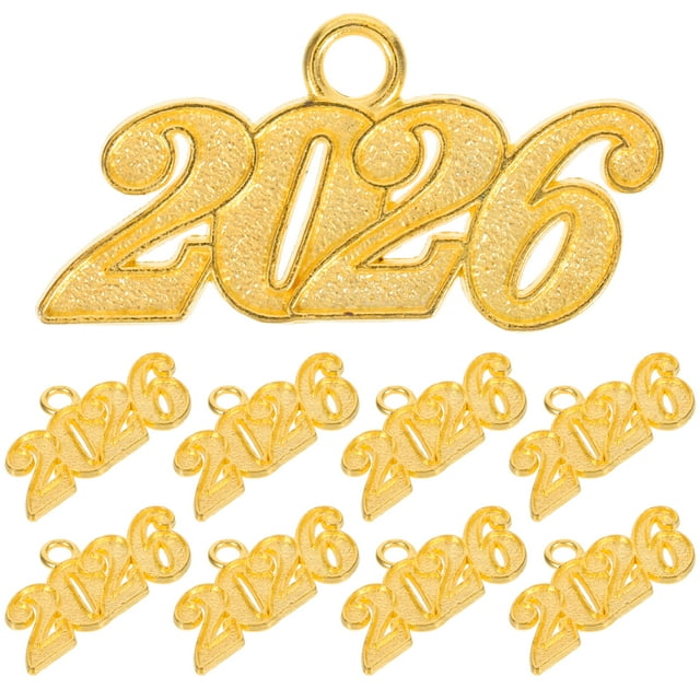 50pcs 2026 Graduation Charms 2026 Tassel Charm Grad Pendant Charms For Graduation Cap Tassel