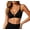 Black, variant on Women's Wirefree Bras Deep V Neck Seamless Push Up Soft Triangle Cup French Bras for Daily Wear