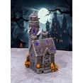thumbnail image 5 of Halloween Village Accessories Set Halloween HOUSEs Village Miniatures Ornaments with Pumpkins Ghost Tombstones Tree Fence Streetlamp Figurines for Party Home Table Decor, 5 of 6
