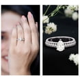 thumbnail image 3 of Rosec Jewels Certified 5X7mm Lab Grown Diamond Teardrop Engagement Ring with Side Stones, 18K White Gold, US 6.00, 3 of 9