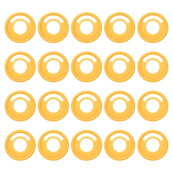 Uxcell Plastic Book Binding Discs 20 Pcs 1.1 inch Circle Discbound Expansion Discs Binder Ring Yellow