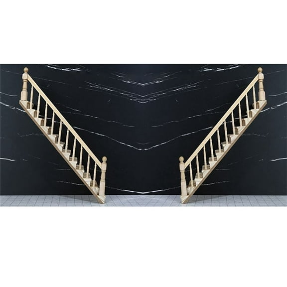 1:12 DIY Dollhouse Miniature Accessories Right Stairs Furniture Model