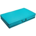 thumbnail image 4 of BETISEF 4'x8'x2'' Multipe Colors Thick Gymnastics Mat,Folding Gym Exercise Mats,Stretching Fitness Yoga Mat（Blue-green）, 4 of 7