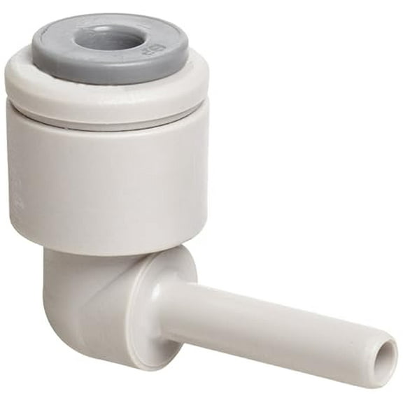 John Guest Acetal Copolymer Tube Fitting, Plug-In 90 Degree Elbow, 1/2" Tube OD x 1/2" Stem OD (Pack of 10)