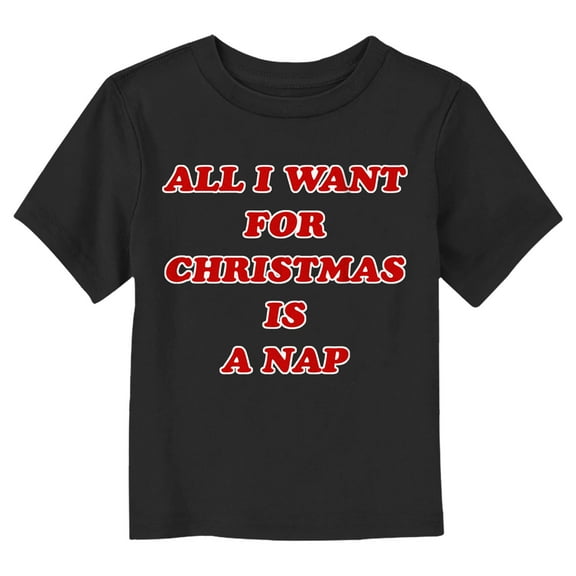Toddler's Lost Gods Christmas Nap Graphic Tee Black 3T