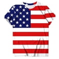 thumbnail image 5 of Qingpeng 4th of July Patriotic T Shirts for Women Summer Star Print Shirts Women's Independence Day Short Sleeve Casual Tee Tops, 5 of 5
