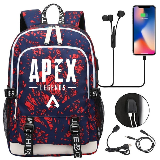 YOPTOP Étudiants APEX Legends Sac à Dos Port de Charge USB Sac de Jour Léger Sac de Voyage Sac à Dos Graphique