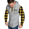 thumbnail image 4 of Fnooota Hoodies for Big & Tall Men 2025, Casual Long Sleeve Athletic Pullover Fall Sweatshirts Yellow Size 3XL, 4 of 6