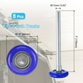 thumbnail image 2 of 8 Rouleaux de Porte de Garage en Nylon Bleu 1.8 Pouces, Tige Longue 7 Pouces, Bleu, 2 of 7