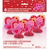 6" Mini Honeycomb I Heart Valentine Decorations, 4-Count