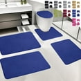 thumbnail image 1 of Dvkptbk Memory Foam Bath Mat 5 Set Bathroom Rugs For 5 Pcs Toilet Mats Universal Soft Comfortable Water Absorption Non-Slip Thick Machine Washable Easy Dry Dark Color, 1 of 8