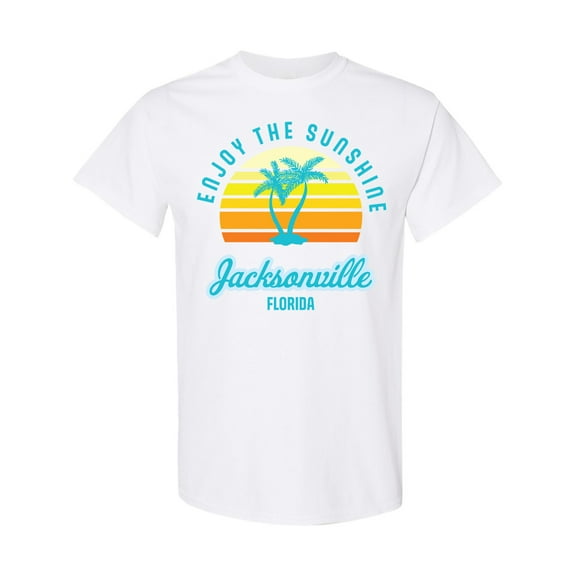 Inktastic Summer Enjoy the Sunshine Jacksonville Florida in Blue T-Shirt