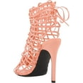thumbnail image 5 of Privileged Monapisa Blush Pink Nude Caged Designer Single Sole Stiletto sandals (6.5), 5 of 5