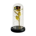 thumbnail image 1 of Rosa Eterna Led Con Cúpula De Cristal Flor De Lámina De Oro De 24 Quilates Y Una Cadena De Luces De Cuento De Hadas Regalo De San Valentín matsuzay HA023427-00, 1 of 7