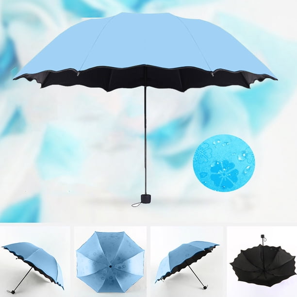 onlyliua para Interior/Exterior Sombrilla Protección Solar Sombrilla Plegable Paraguas de Lluvia Soleado En El Agua