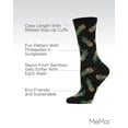 thumbnail image 3 of MeMoi Pineapple Sunglasses Bamboo Blend Crew Socks - Womens - Female, One Size, Black, 3 of 7