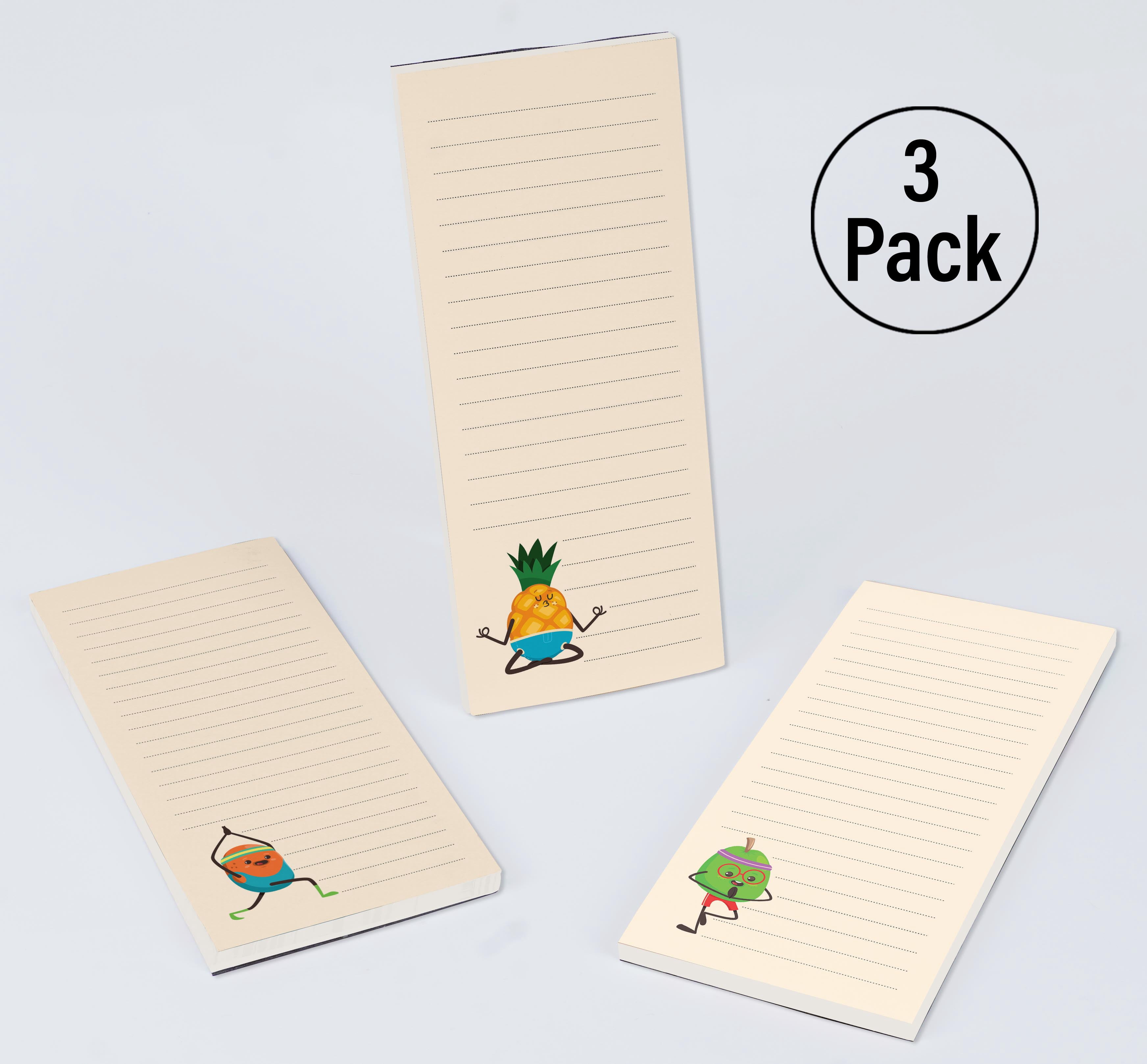 Inkdotpot Pack of 3 Magnetic Fridge To-Do List Notepads- Magnetic Memo Pads For Refrigerator-(50 Sheets Each)-KB