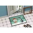 thumbnail image 2 of Carolines Treasures CK2044MAT Black Greyhound Snowman Christmas Door Mat Indoor Rug or Outdoor Welcome Mat 18x27 Doormat, 2 of 4
