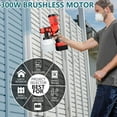 thumbnail image 4 of 300W Cordless Paint Sprayer for Milwaukee 18V Battery, Spray Gun with Brushless Motor & 4 Copper Nozzles, for Interior, Exterior Walls, Furniture, Fences (Battery Not Included), 4 of 7