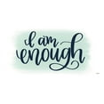 thumbnail image 2 of Imperfect Dust 32x18 White Modern Wood Framed Museum Art Print Titled - I Am Enough, 2 of 4
