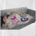 thumbnail image 6 of Be Our Guest Soft Flannel Fleece Blanket, Words of Invitation with Cheery Colorful Lettering Design Flowers and Hearts, Cozy Plush for Indoor and Outdoor Use, 60" x 80", Multicolor, by Ambesonne, 6 of 6