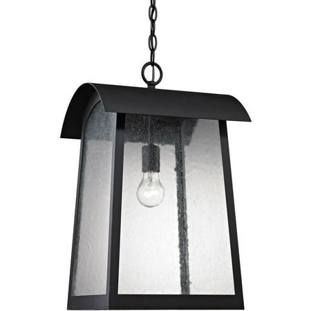 Pendant Outdoor Lighting Fixtures Outdoor Pendant 1 Light Fixtures With Matte Black Finish Metal Glass Material Medium 10