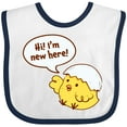 thumbnail image 3 of Inktastic Hi I'm New Here Cute Hatching Baby Chick Boys or Girls Baby Bib, 3 of 4