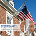 thumbnail image 3 of Anley Authentic Beaded Flag Retainer Ring for Both Internal & External Halyard Flagpole - Keep Flag Close to Pole - For 2 to 3 Inch Diameter Pole, 3 of 5