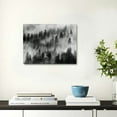 thumbnail image 2 of Acheng Forest Canvas Picture Wall Art - Misty Foggy Landscape Contemporary Monochrome Pine Tree Photo Prints Framed Wall Decor for Living Room, Bedroom, Office (Multiple Sizes) 16x12inch, 2 of 6