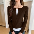 thumbnail image 2 of EDFBUYKRS Womens Dressy Casual Blouse Business Long Sleeve Tops Ruffle V Neck Work Shirt Fall Shirt 2026 M, 2 of 9