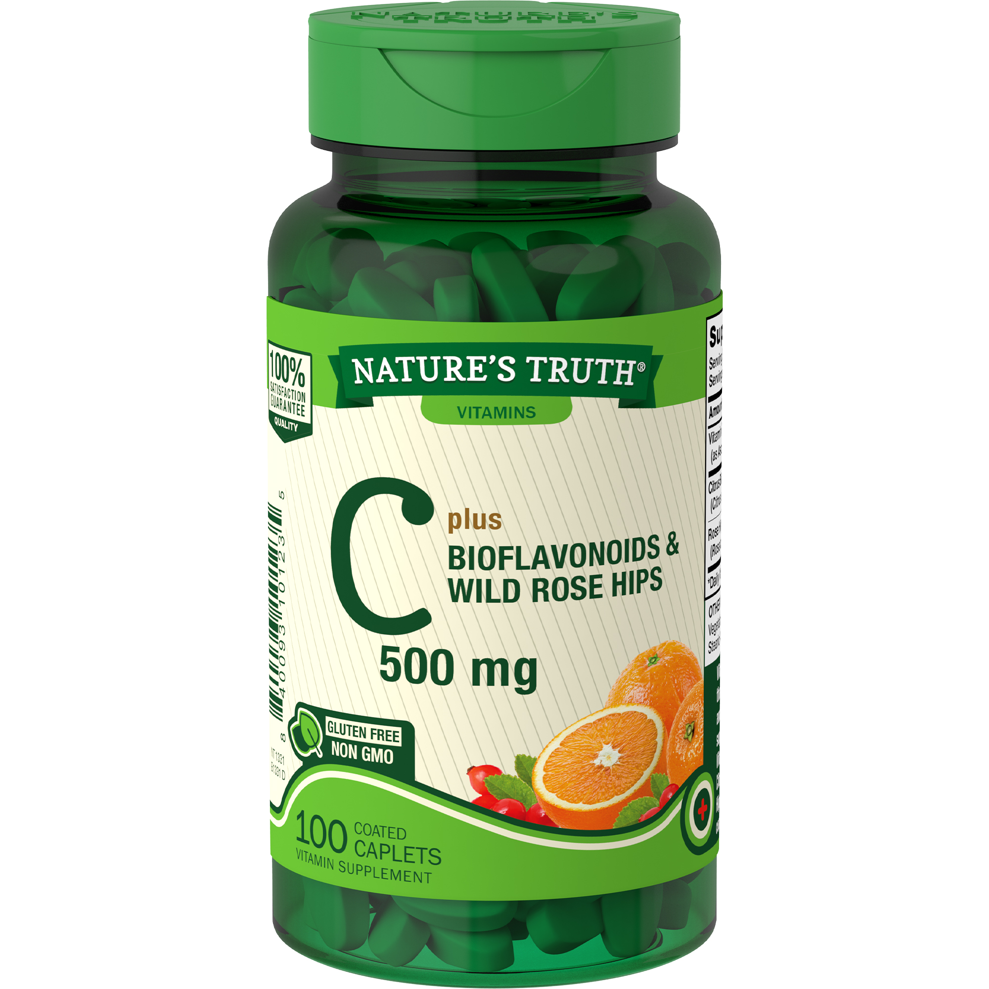Vitamin C with Rose Hips and Bioflavonoids 500mg 100 Caplets