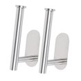 thumbnail image 4 of Portarrollos de papel higiénico para armario, cocina, 2 unidades, soportes para cortinas Plata, 4 of 9
