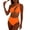 #426-Orange, variant on AUNVITO Women's One Shoulder Underwire Triangle Bikini Set Stylish European Summer Swimwear