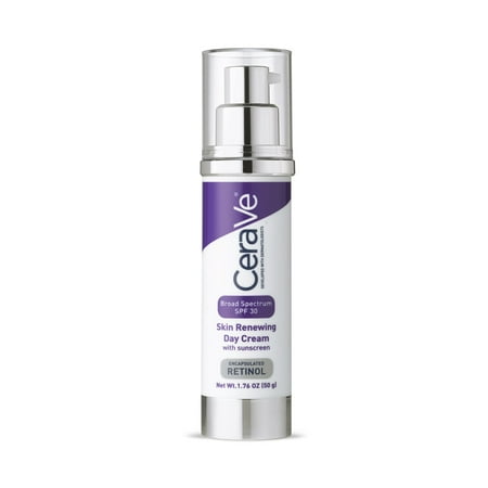 CeraVe Skin Renewing Retinol Day Face Cream with Sunscreen, SPF 30, 1.76 (Best Once A Day Sun Cream)