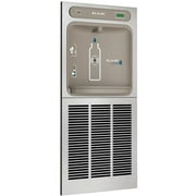 Angle View: Elkay Lzwsm8k Ezh2o Refrigerated Bottle Filling Station - Stainless Steel