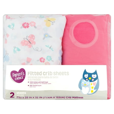 Parent's Choice Fitted Crib Sheets, Butterfly, 2