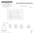 thumbnail image 5 of Kingston Brass VTPN483219T 48-Inch Acrylic Rectangular Drop-In Tub with Anti-Skid Surface in Glossy White, 5 of 7