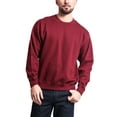thumbnail image 4 of G-Style USA Men's Long Sleeve Solid Fleece Crewneck Sweatshirt MSC13126 - Burgundy - Medium, 4 of 6