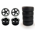 thumbnail image 4 of Ruedas y neumáticos Zulema 4pcs para MN86 MN86K 1/12 Crawler Car negro, 4 of 7