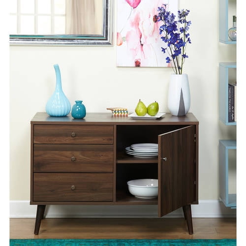 Modern walnut 2024 buffet sideboard