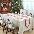 thumbnail image 4 of Christmas Snowman Chair Covers Set of 8 Winter Christmas Tree Cardinal Grey Chair Back Covers Stretch Removable Washable Slipcovers Protector for Dining Room Kitchen Party Decor, 4 of 5