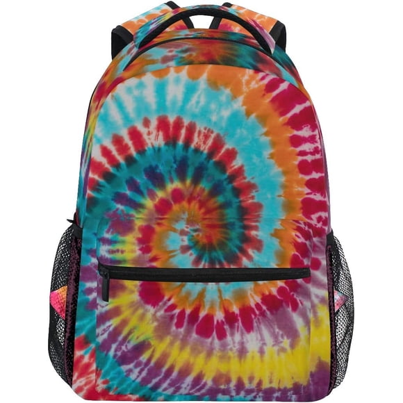 Colorful Tie Dye Backpack Daypacks Bookbag Camping Hiking Travel School Shoulder Bag for Men Women