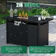 thumbnail image 6 of Clouddwell 8-Piece Patio Furniture Set With Fire Table On Sale, Black Rattan Wicker Outdoor Sectional Sofa Couch with Table Patio Conversation Set for Lawn& Backyard, Black, 6 of 7