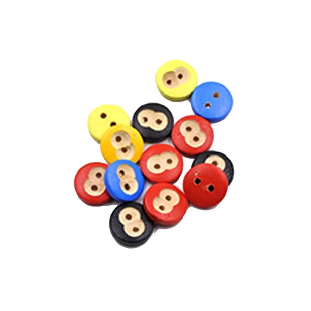 Guardurnaity 100 Pieces Wood Buttons Mixed Cartoon Fasteners Style Crafts Scrapbooking Accessories Monkey Cute Animals Headwear Button Type3