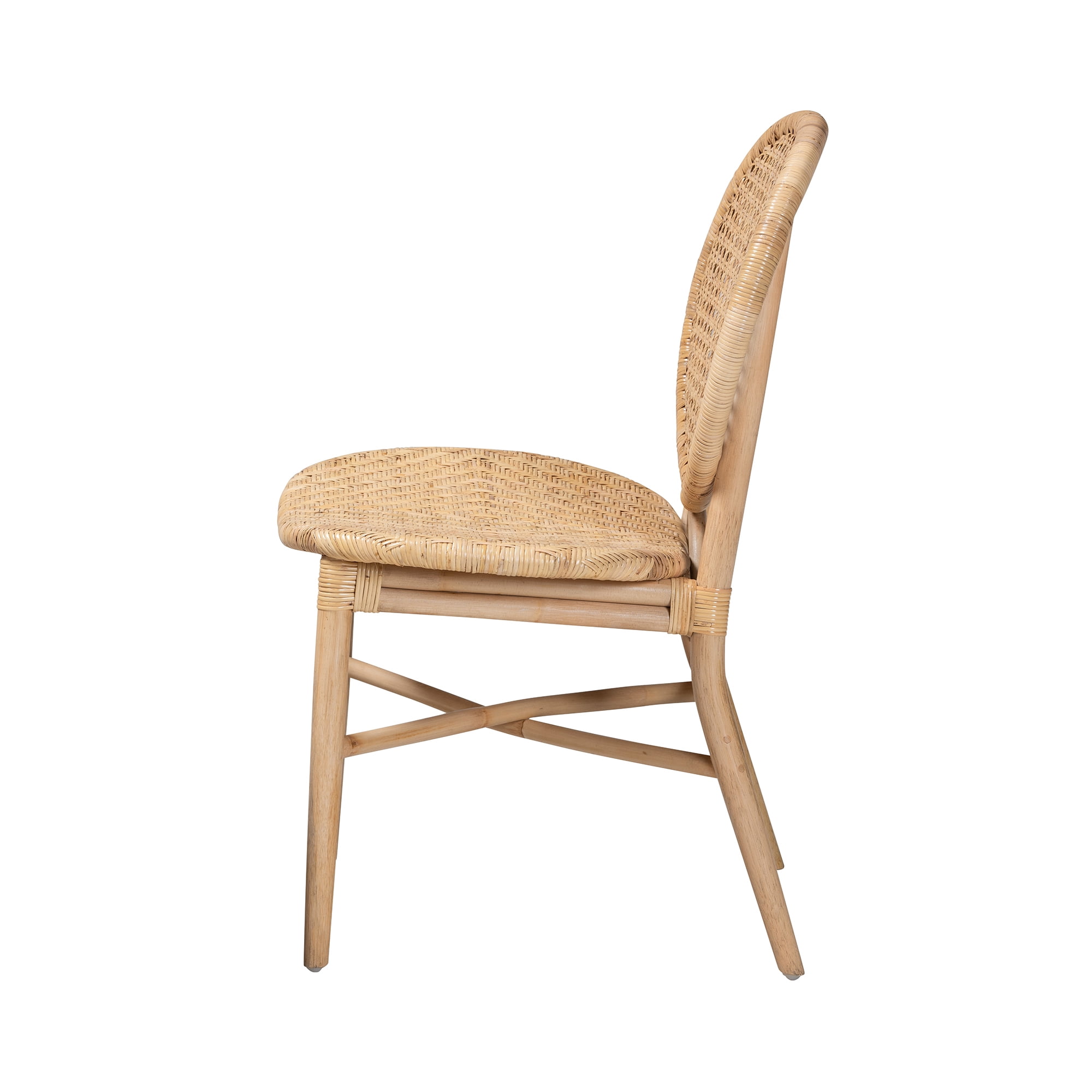 bali & pari Osaka Rattan BOHO Dining Chair, Natural Brown