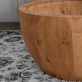 thumbnail image 5 of Wood Coffee Table, Natural Round Wooden Coffee Tables Living Room with Storage, Solid Wood Circle Center Table, Modern Farmhouse Furniture Style, 31.50"W Natural, 5 of 9