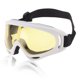 thumbnail image 1 of Gafas de montar para motocicleta Unique Bargains 1 Pc PC PU Gafas de sol para deportes al aire libre para motocross, bicicleta de tierra, ATV, lente amarilla, marco blanco, 1 of 6